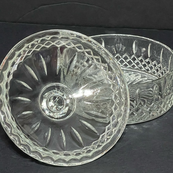 Vtg Indian Clear Glass Princess Pattern Candy Dish - Picture 8 of 8